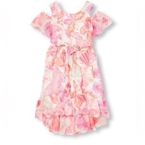 Place Pink and Orange Floral Dress